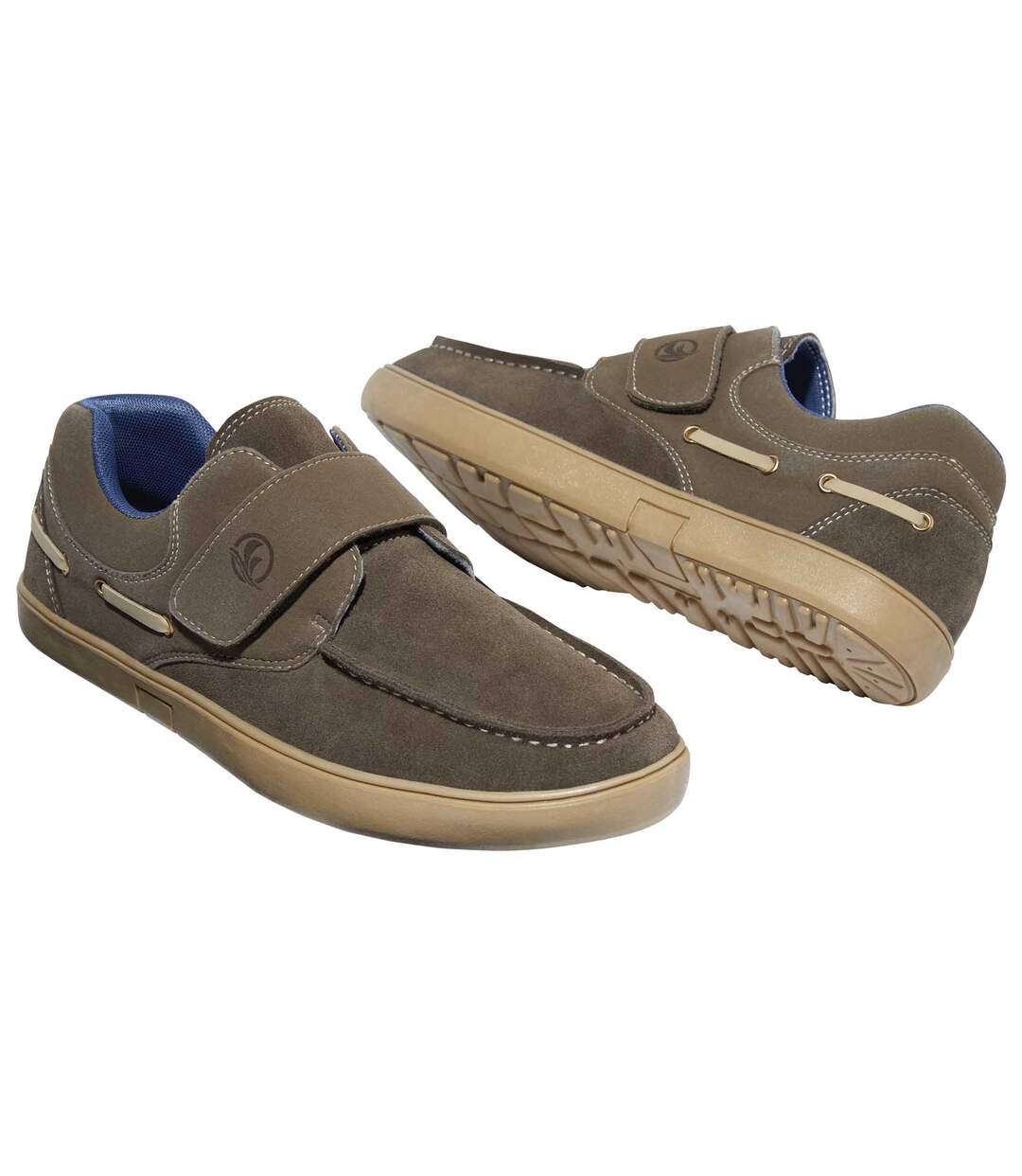 Men's Taupe Boat Shoes-1