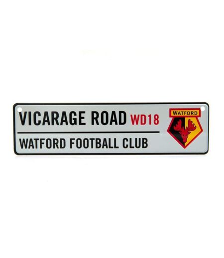 Watford FC - Panneau de fenêtre VICARAGE ROAD (Gris / Noir / Rouge) (7 cm x 26 cm) - UTTA9430