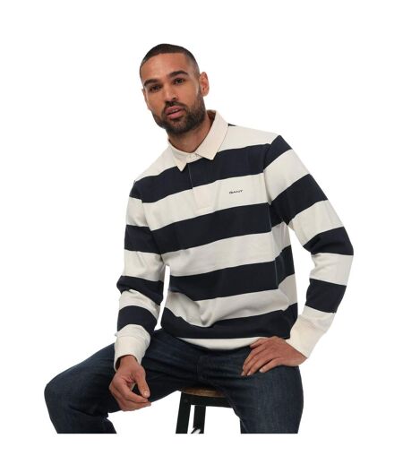 Polo heavy rugger homme bleu Gant
