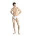 Pack Of 2  Mens Plain Briefs  White Black Adidas-4