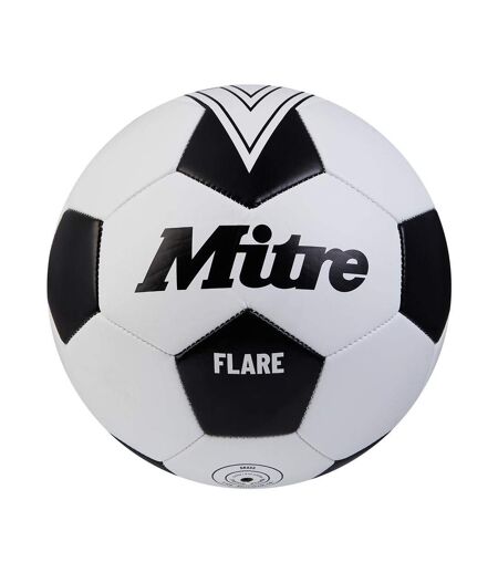 Ballon de foot flare taille 5 blanc / noir Mitre