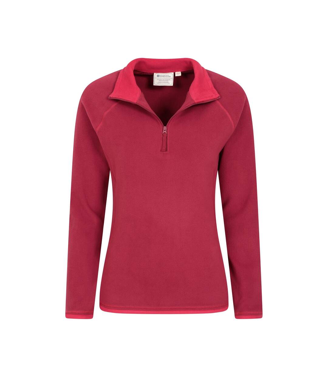 Womens/ladies montana half zip fleece top dark red Mountain Warehouse