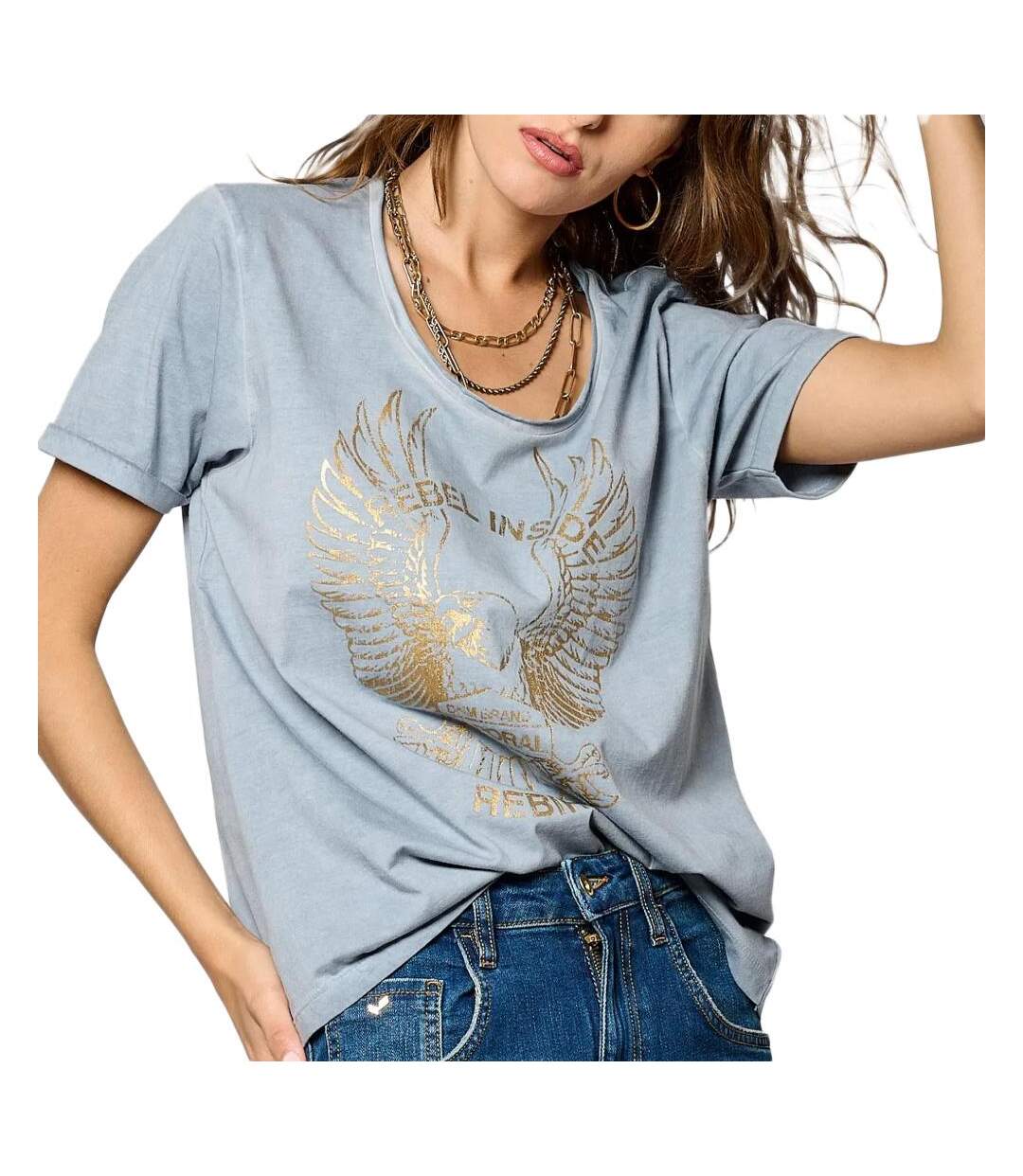 T-shirt bleu femme kaporal solar-1
