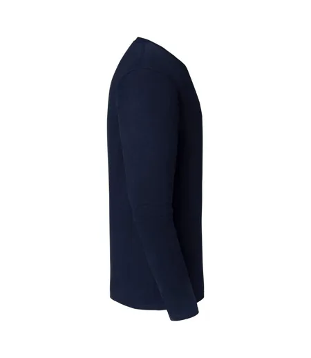 Unisex Adult Iconic 195 Long-sleeved T-shirt Deep Navy Fruit Of The Loom