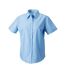 Womens/ladies Oxford Short-sleeved Shirt Oxford Blue Russell Collection-1