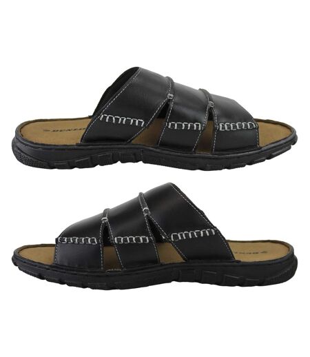 Mens Summer Beach Leather Slip On Slippers