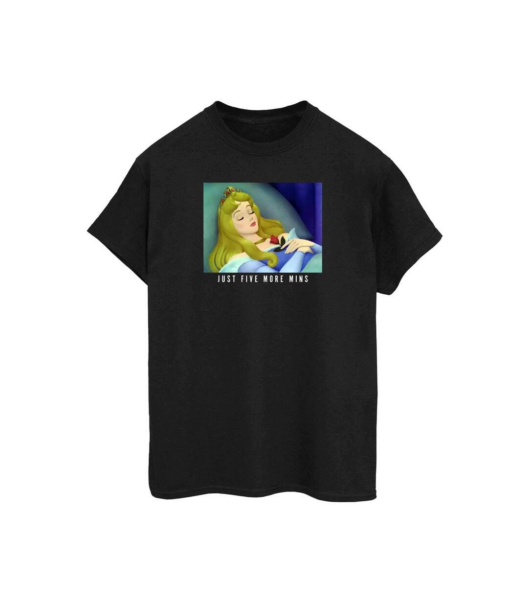 Disney Princess - T-shirt SLEEPING BEAUTY FIVE MORE MINUTES - Femme (Noir) - UTBI51881-1