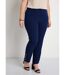 Pantalon droit 7/8e uni infroissable-1