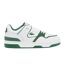 Mens Court Cage Leather Trainers White Dark Green Lacoste-1
