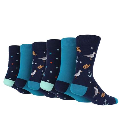 Wildfeet - 6 Pair Mens Christmas Cotton Socks