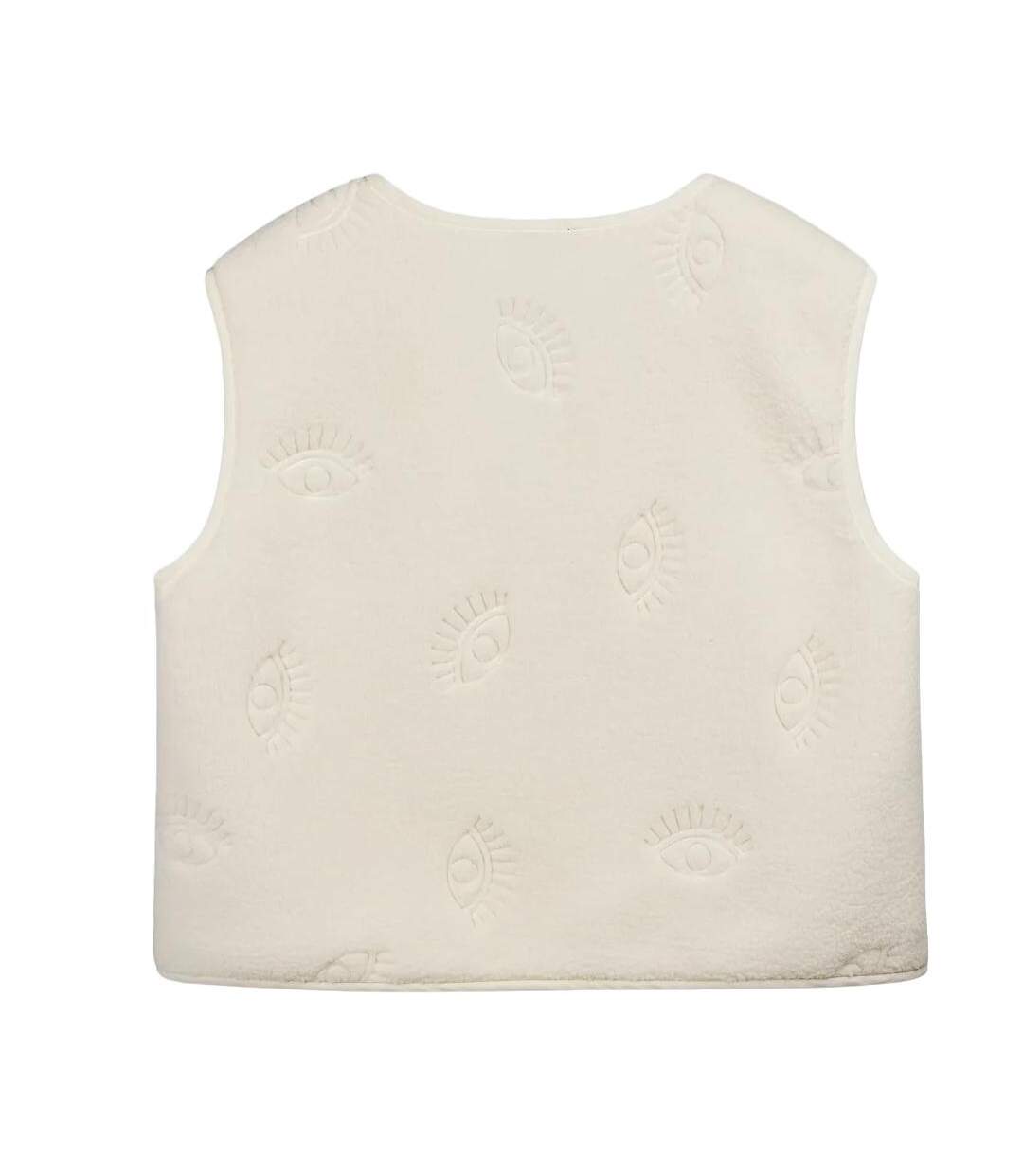 Gilet blanc femme teddy smith eyes-2