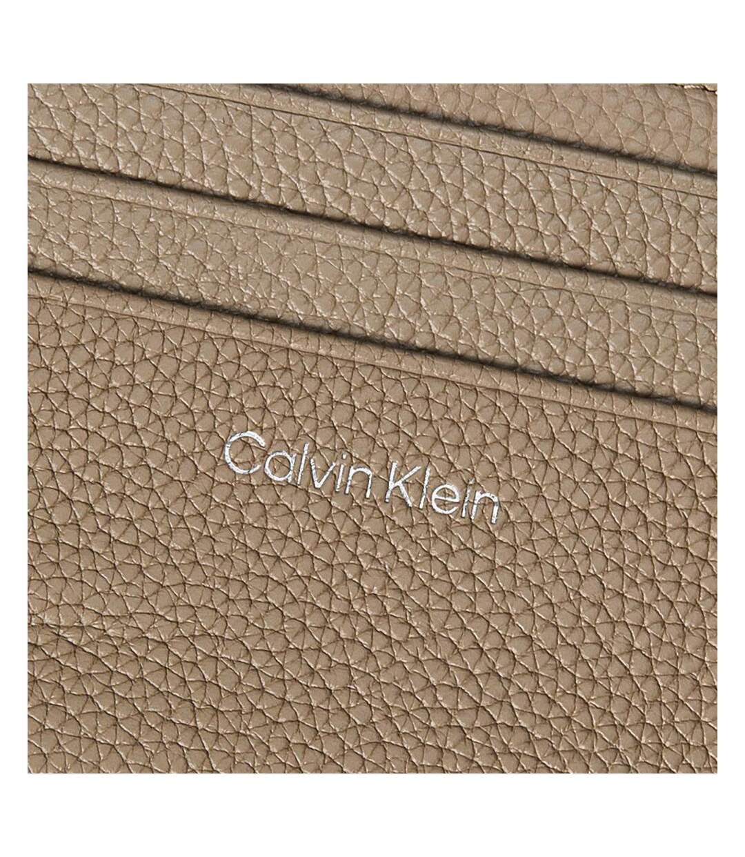 Étui porte carte taupe femme calvin klein jeans pebble-2