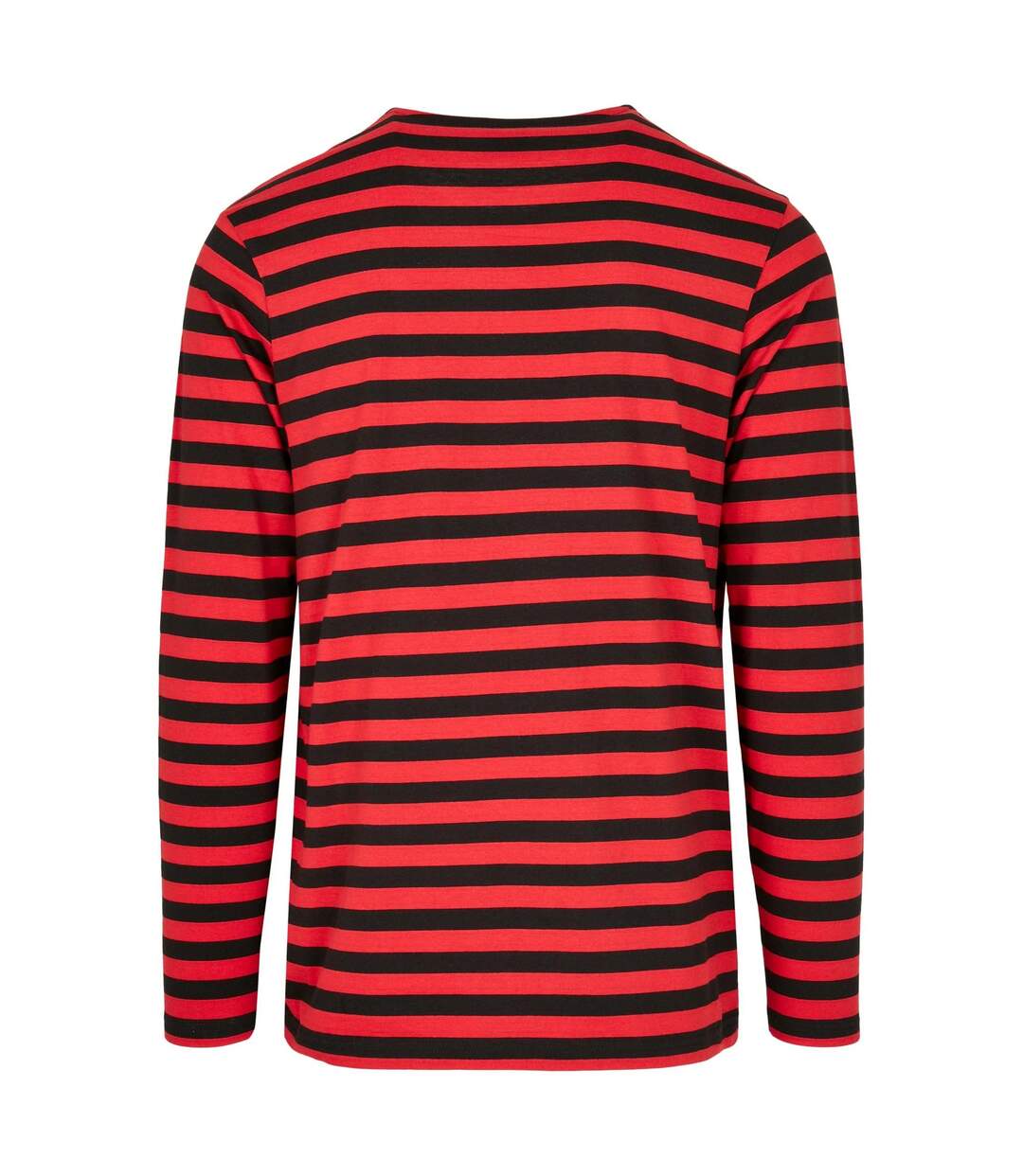 T-shirt Manches Longues Motif/style Rayé Homme Rouge Feu Noir Urban Classics-2