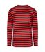T-shirt Manches Longues Motif/style Rayé Homme Rouge Feu Noir Urban Classics-2