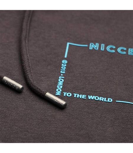 Mens Davido Long-sleeved Hoodie Coal Nicce