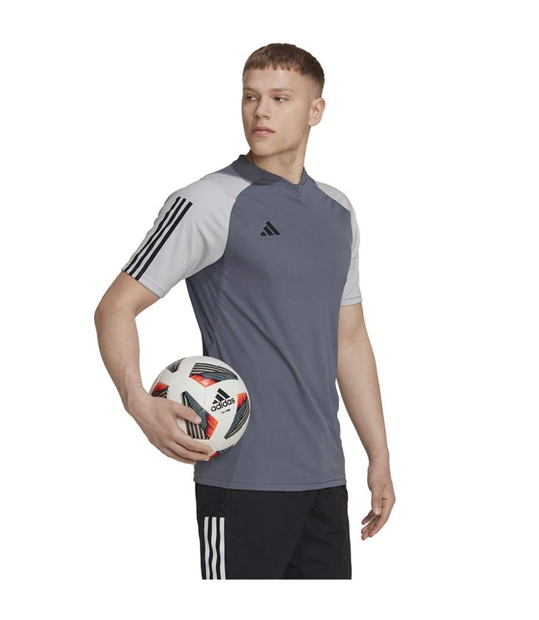 Maillot Compétition Tiro Homme Gris Argenté Adidas-4