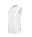 Womens/ladies Sleeveless Polo Shirt White Slazenger-3