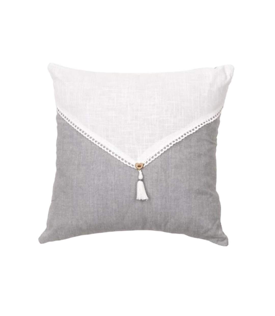 Coussin déhoussable grise/blanche today charme-1