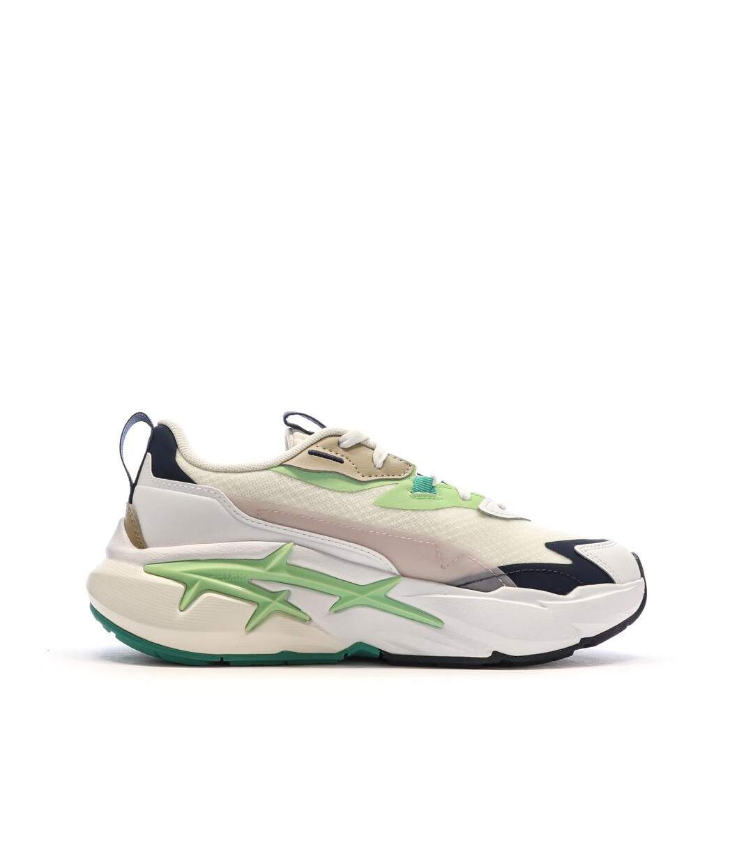 Baskets blanches/vertes femme puma spina-2