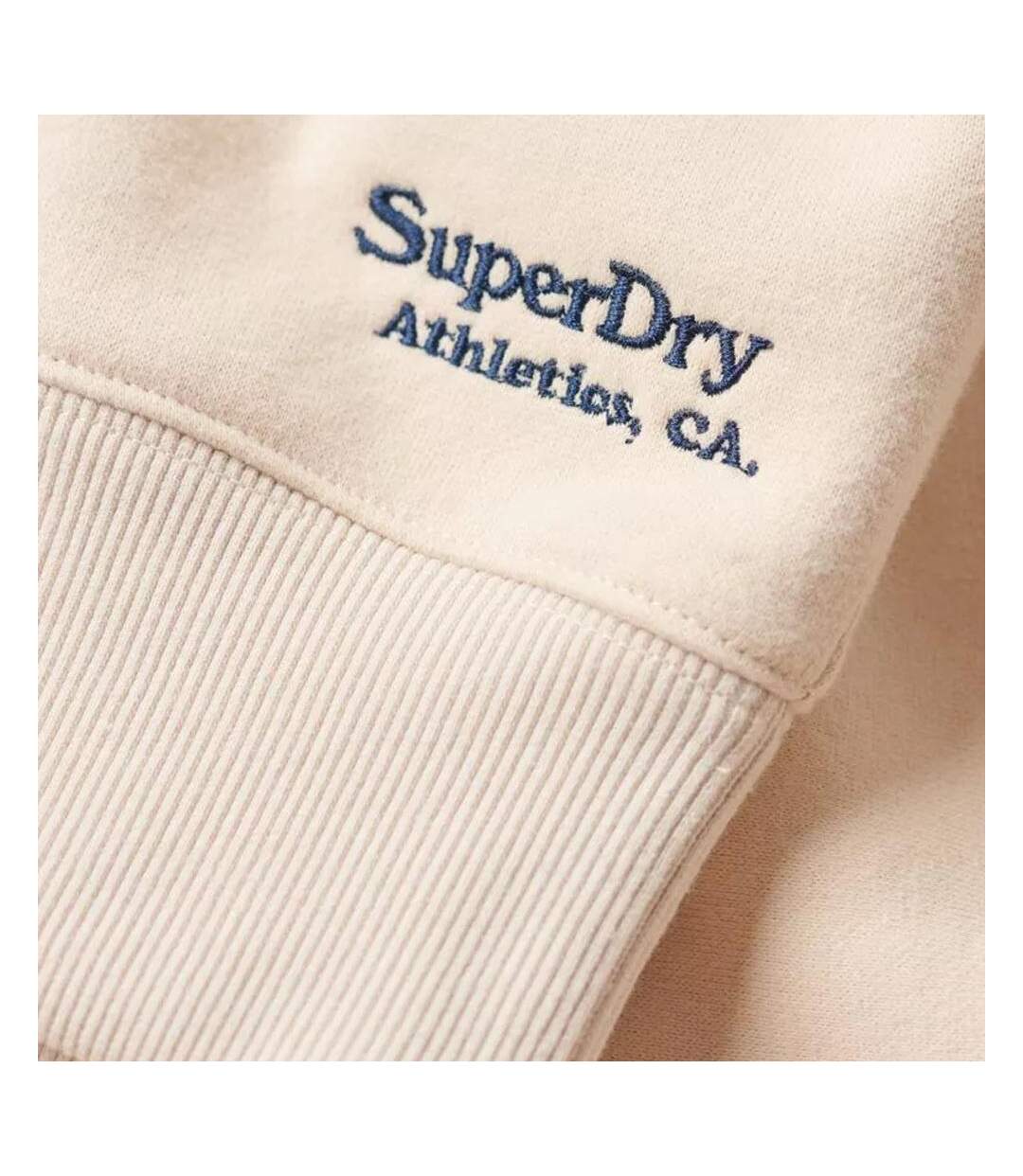 Sweat beige femme superdry essential logo - l-2
