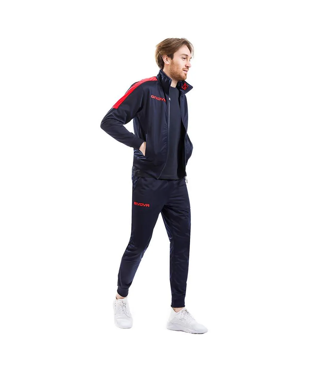 Ensemble De Survêtement Tuta Revolution Homme Rouge Bleu Marine Givova-1