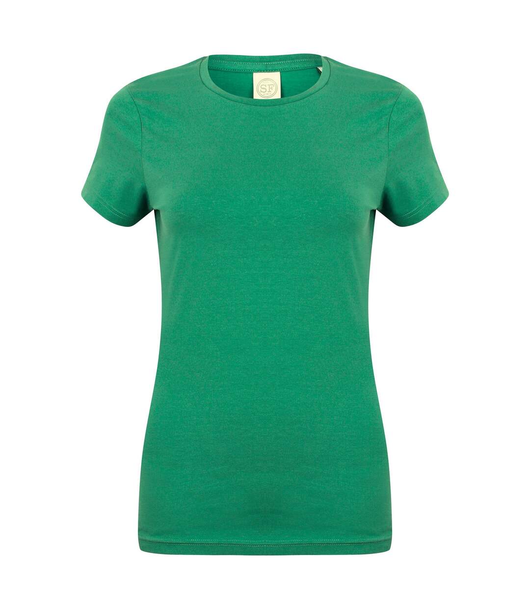 Feel good t-shirt étirable à manches courtes femme vert Skinni Fit