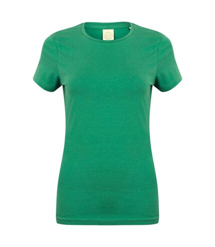 Skinni Fit Womens/Ladies Feel Good Stretch Short Sleeve T-Shirt (Green) - UTRW4422