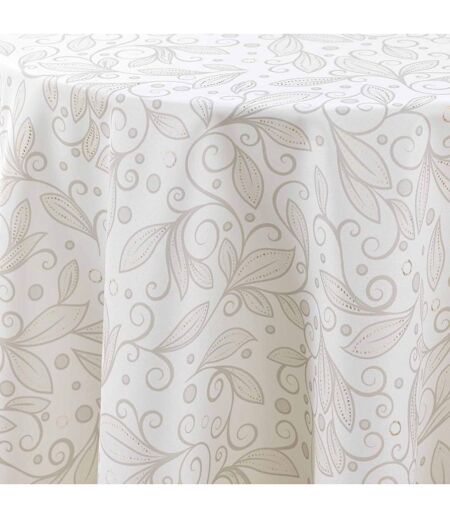 Nappe Ronde Antitache Imprimé Leya 180cm Naturel