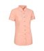 Womens/ladies Coconut Short-sleeved Shirt Coral Mountain Warehouse-4