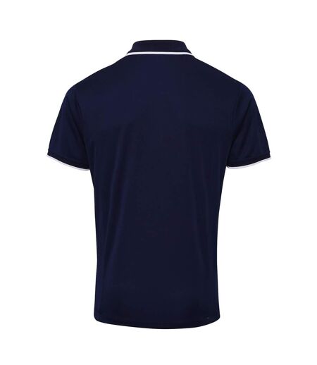 Polo hommes bleu marine/blanc Premier