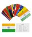 Jeu de 60 Cartes Educatives Pays & Drapeaux 12cm Multicolore-2