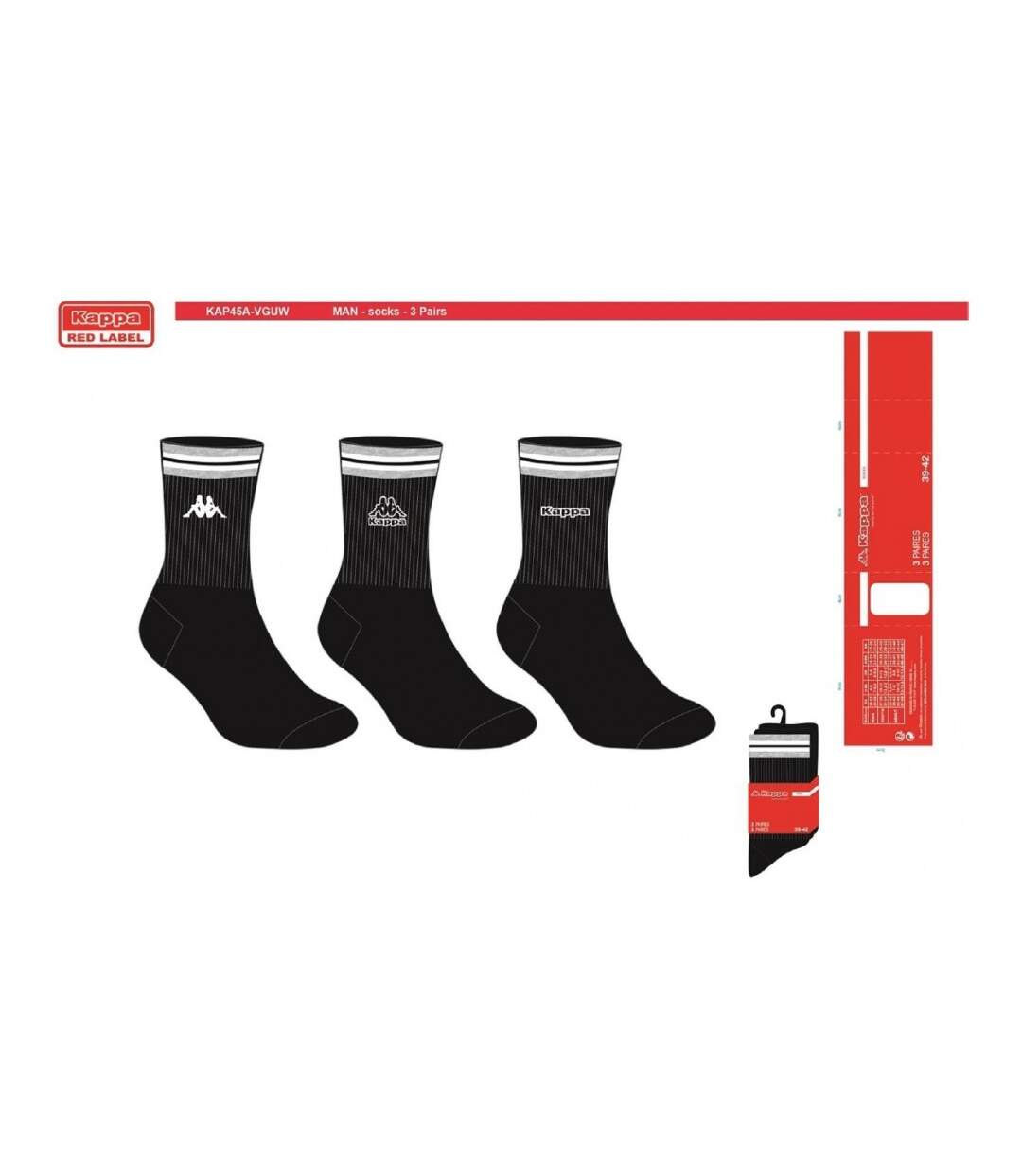 Chaussettes Homme TENNIS KAPPA - Pack de 6-4