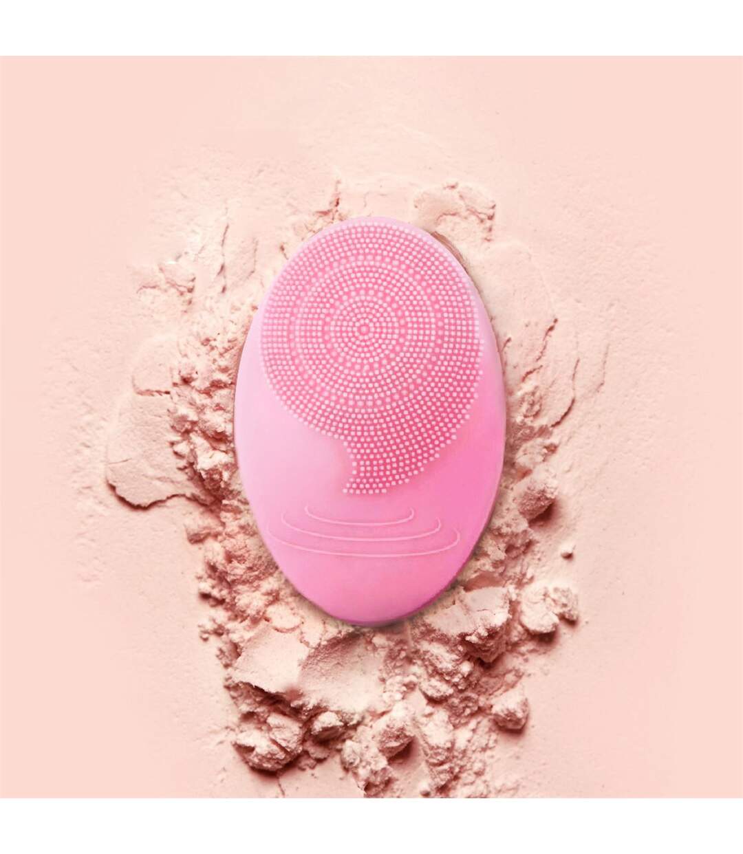 Brosse Nettoyante Visage Électrique 10cm Rose-4