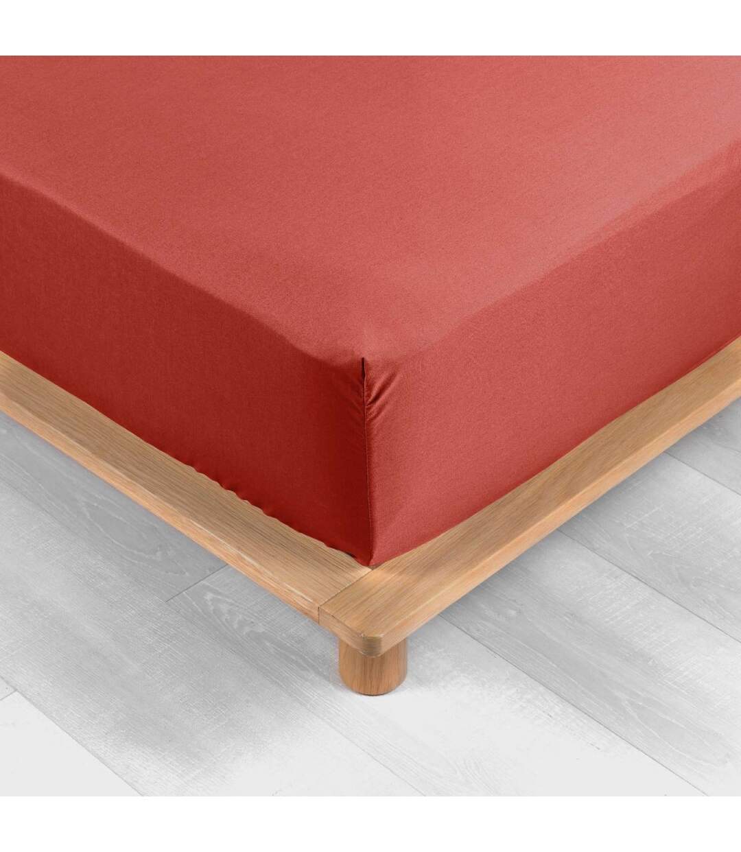 Drap Housse Percaline 90x190cm Terracotta-3