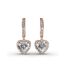 Boucles d'oreilles Only Love - Or Rosé et cristal