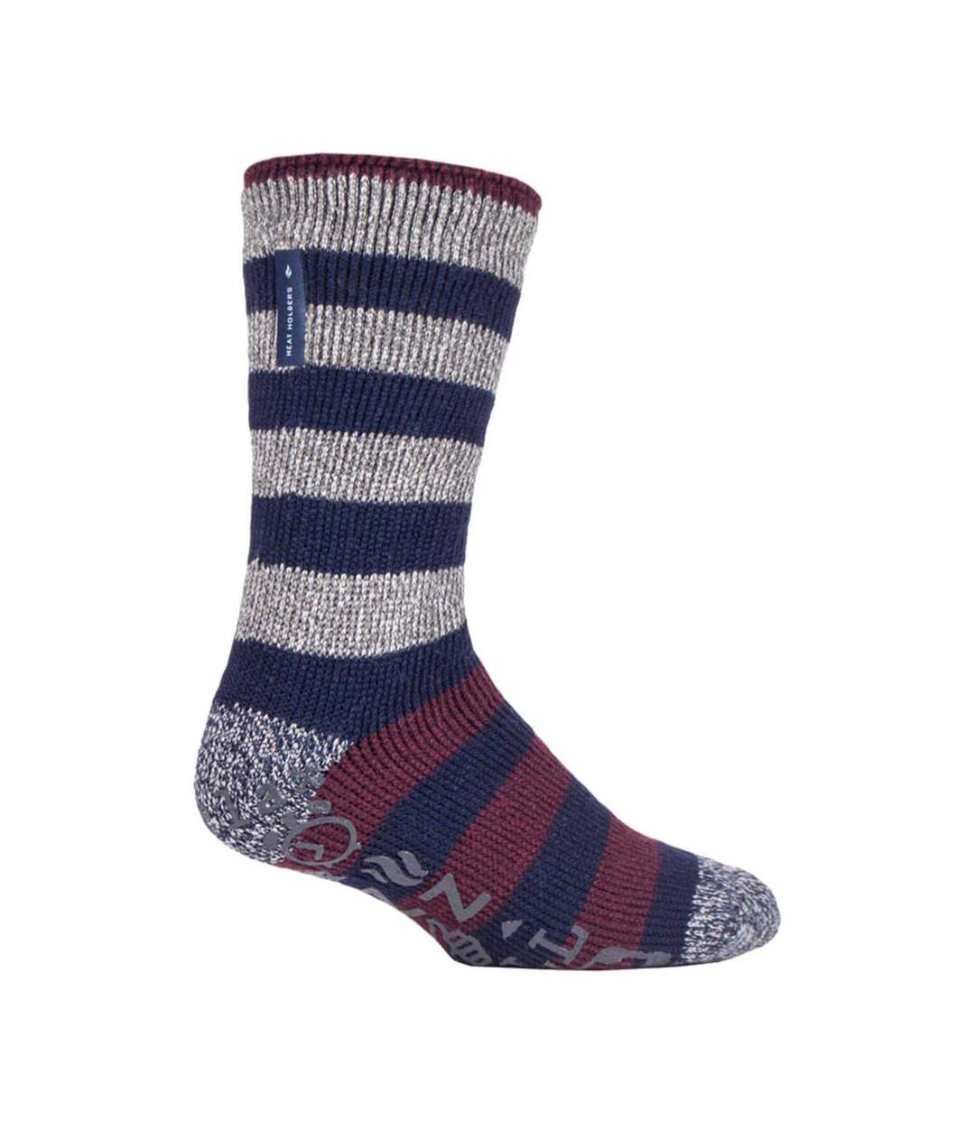 Chaussettes Homme Antidérapantes Thermique Rayures-1