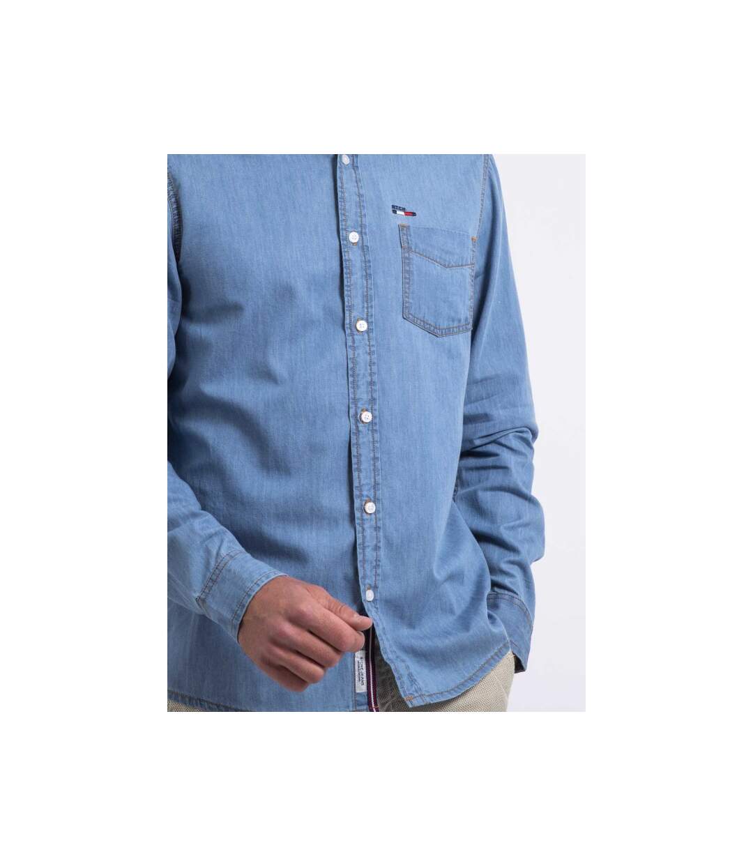 Chemise manches longues effet denim DENVIK