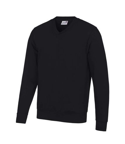 AWDis Academy Mens V Neck Jumper/Sweatshirt (Black)