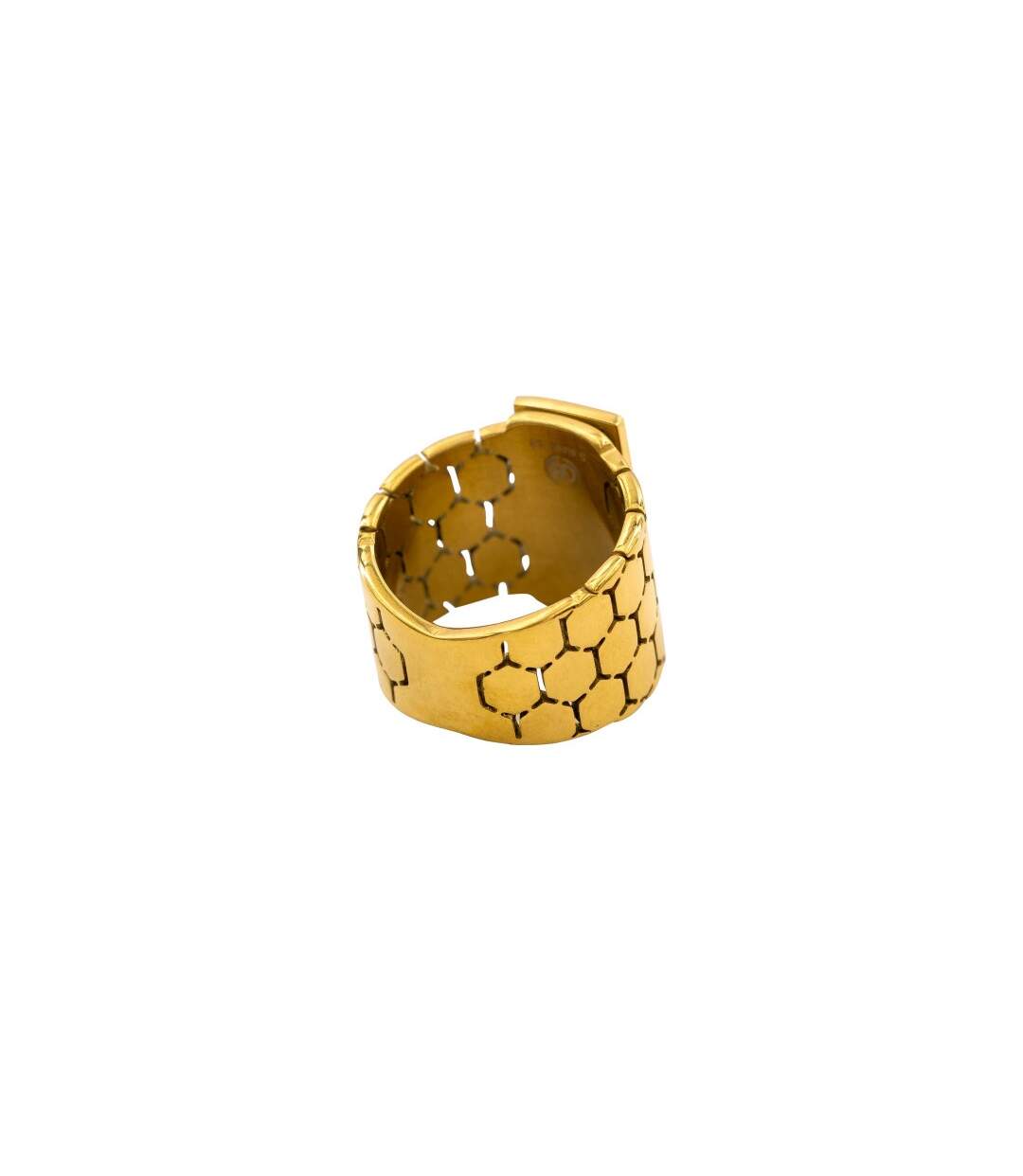 Magnifique Bague Femme Acier Doré Ornée Zirconium-3