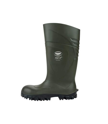 Unisex adult steplitex solidgrip o4 wellington boots green/black Bekina