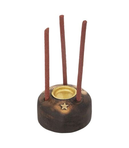 Coffret d'Encens en Bois Taly 25cm Marron