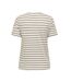 T-Shirt blanc/camel femme only liva-2