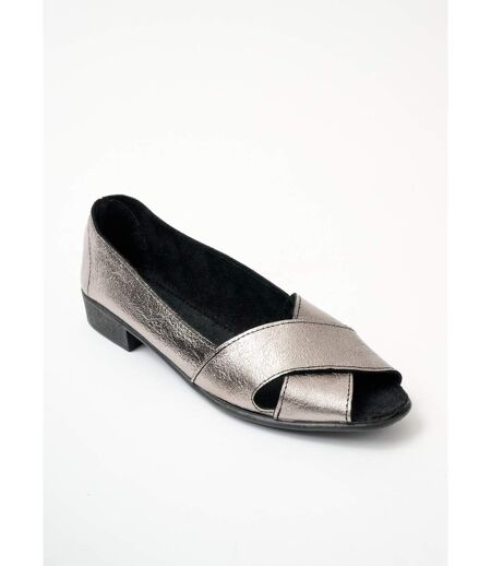 Sandales bout ouvert cuir