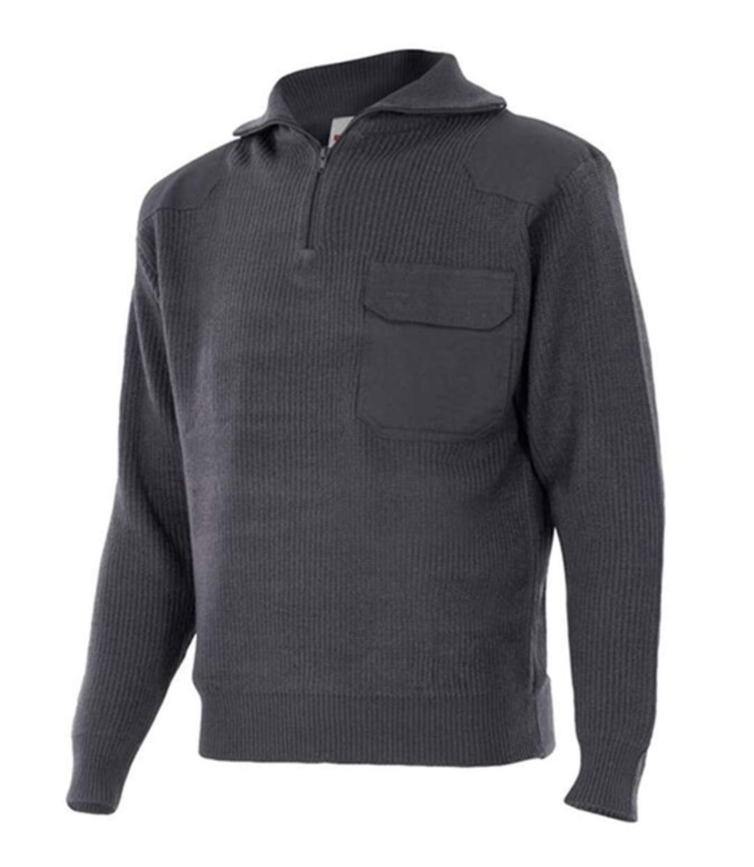 Pull col montant zippé - Homme - VL101 - gris-2