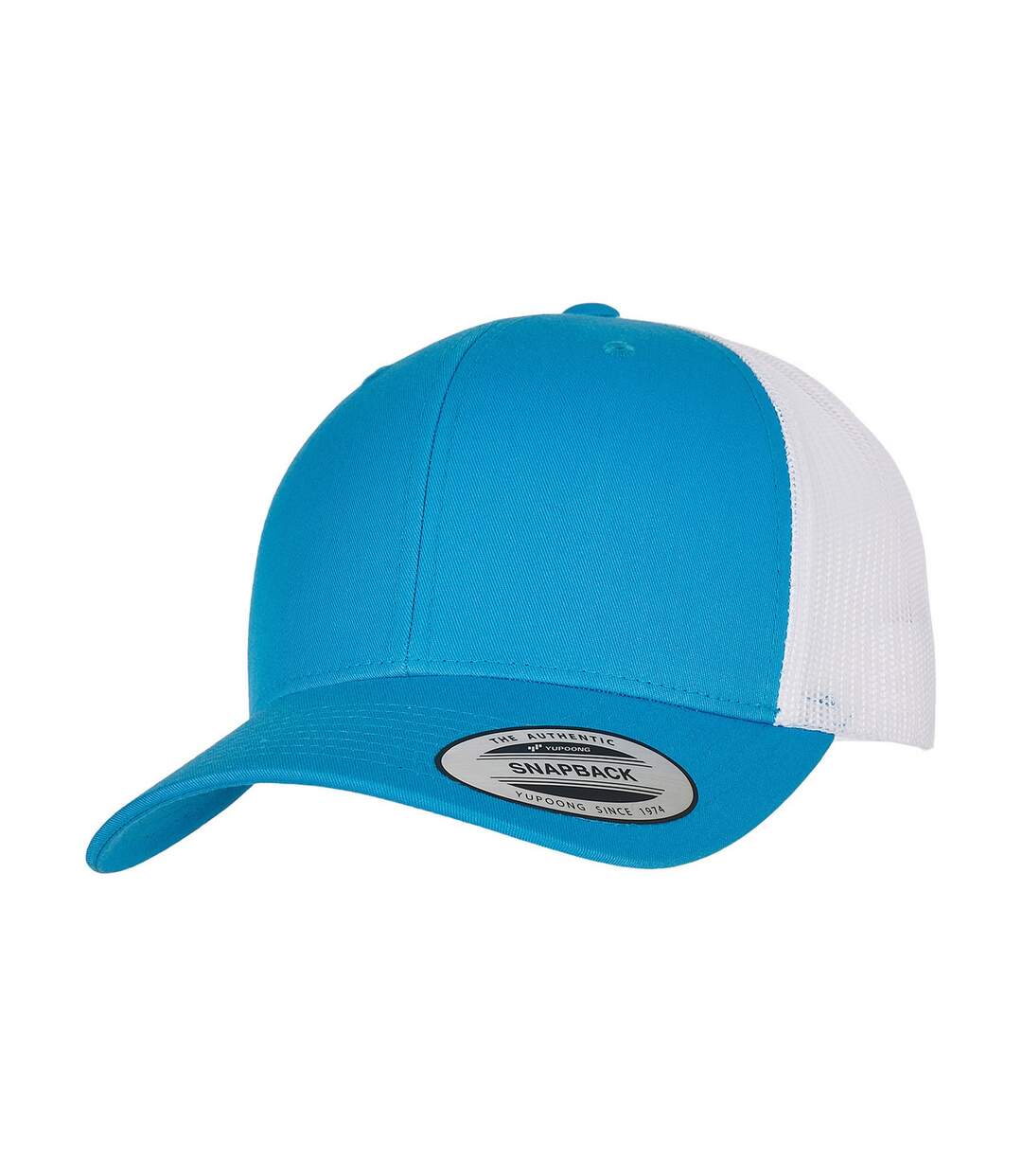 Casquette Trucker Turquoise Vif Blanc Classic-1