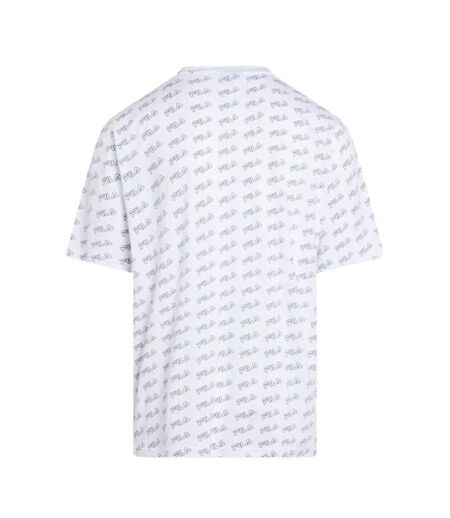 T-shirt blanc homme fila flat print - l