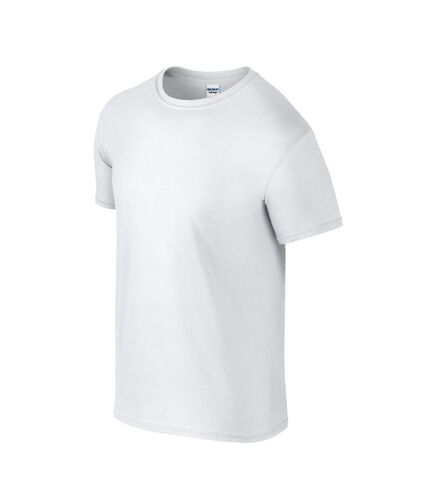 Unisex adult softstyle plain ringspun cotton t-shirt white Gildan