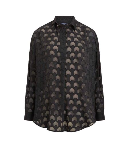Chemise Manches Longues Motif/style En Relief Femme Noir French Connection