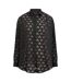 Chemise Manches Longues Motif/style En Relief Femme Noir French Connection-2