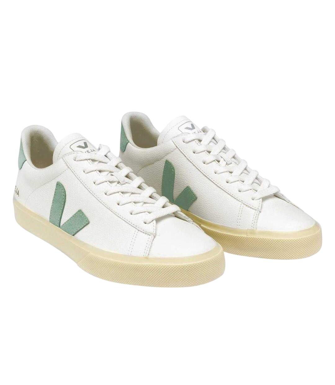 Baskets Motif/style V Femme Blanc Vert Matcha Veja-4